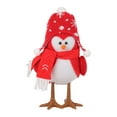 thumbnail image 1 of Adorno de pájaro iluminado, adorno de escritorio, figurita, manualidades, luz de noche de dibujos animados para Sombrero redondo rojo, 1 of 9