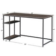 thumbnail image 4 of Ivinta White Computer Gaming Desk with 2-Tier Shelves for Home Office, 4 of 8