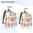 thumbnail image 3 of Honeii Autumn Pumpkins Fall Leaves Print Canvas College Laptop Backpack, Durable Rucksack Travel Notebook Bag School Backpack Book Bag for Men Women-Medium, 3 of 7