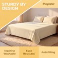 thumbnail image 3 of Unique Bargains Ployester Bed Soft Flat Sheet Cozy Bedding for Bedroom Yellow 63"x91", 3 of 5
