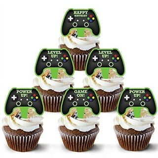 50x Video Game Cupcake Wrappers Toppers, Birthday Party Gamer Supplies,  2x2 - Bed Bath & Beyond - 29074322