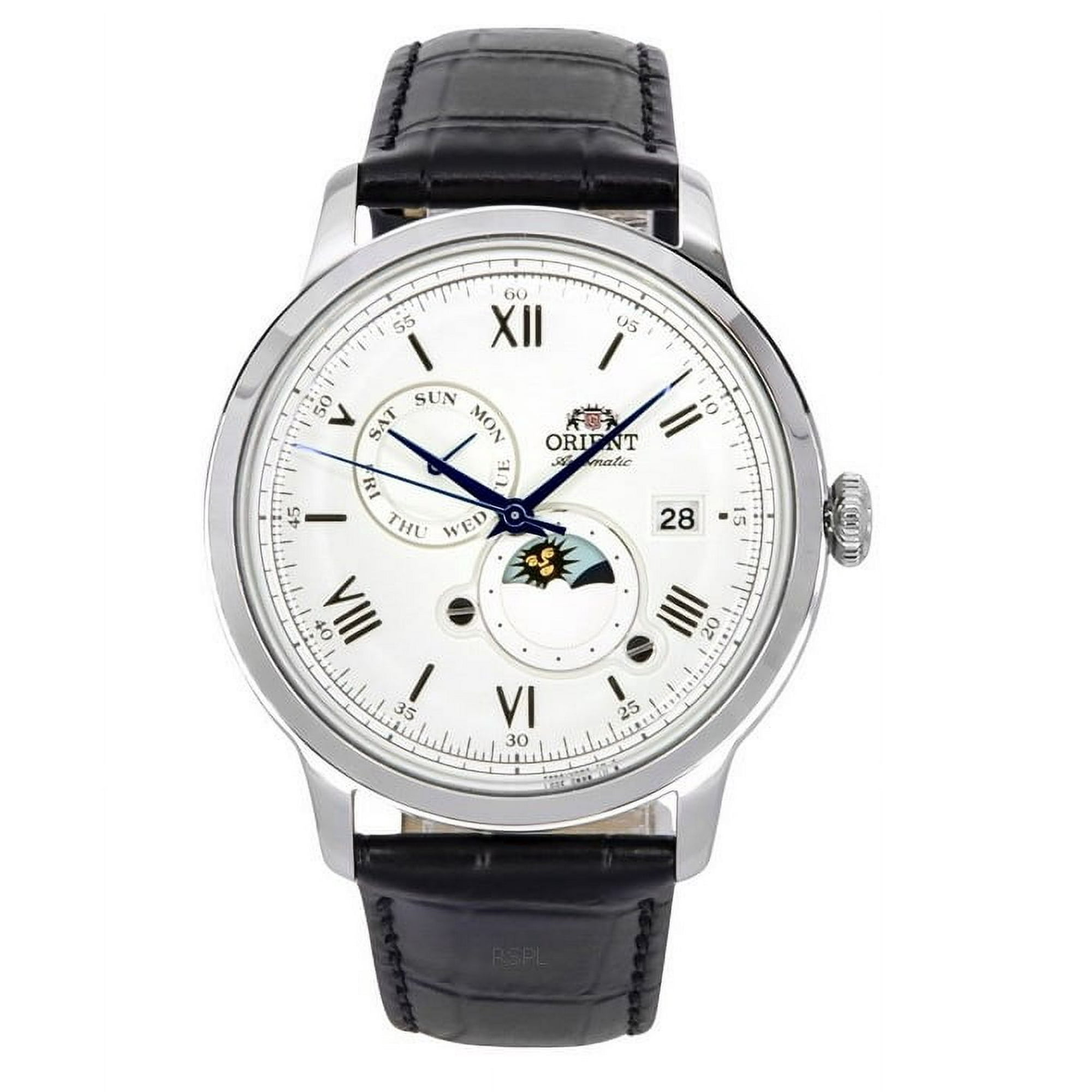 Orient Bambino Version Sun And Moon Phase White Dial Automatic