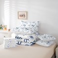 thumbnail image 6 of Manfei Cartoon Coquette Bowknot 7 Pieces Full Size Bedding Sets,Ocean Themed Shell Full Size Bed in a Bag,Colorful Stars Reversible, 6 of 7