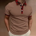 thumbnail image 2 of Ketyyh-chn99 Mens Polo Fashion Male Summer Casual Loose Print T Shirt Coffee,3XL, 2 of 4