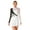 White, variant on Eandarui Lady's Skating Costume Figure Skating Dress Cutout Back Ballet Dance Leotard Long Sleeve Black XL