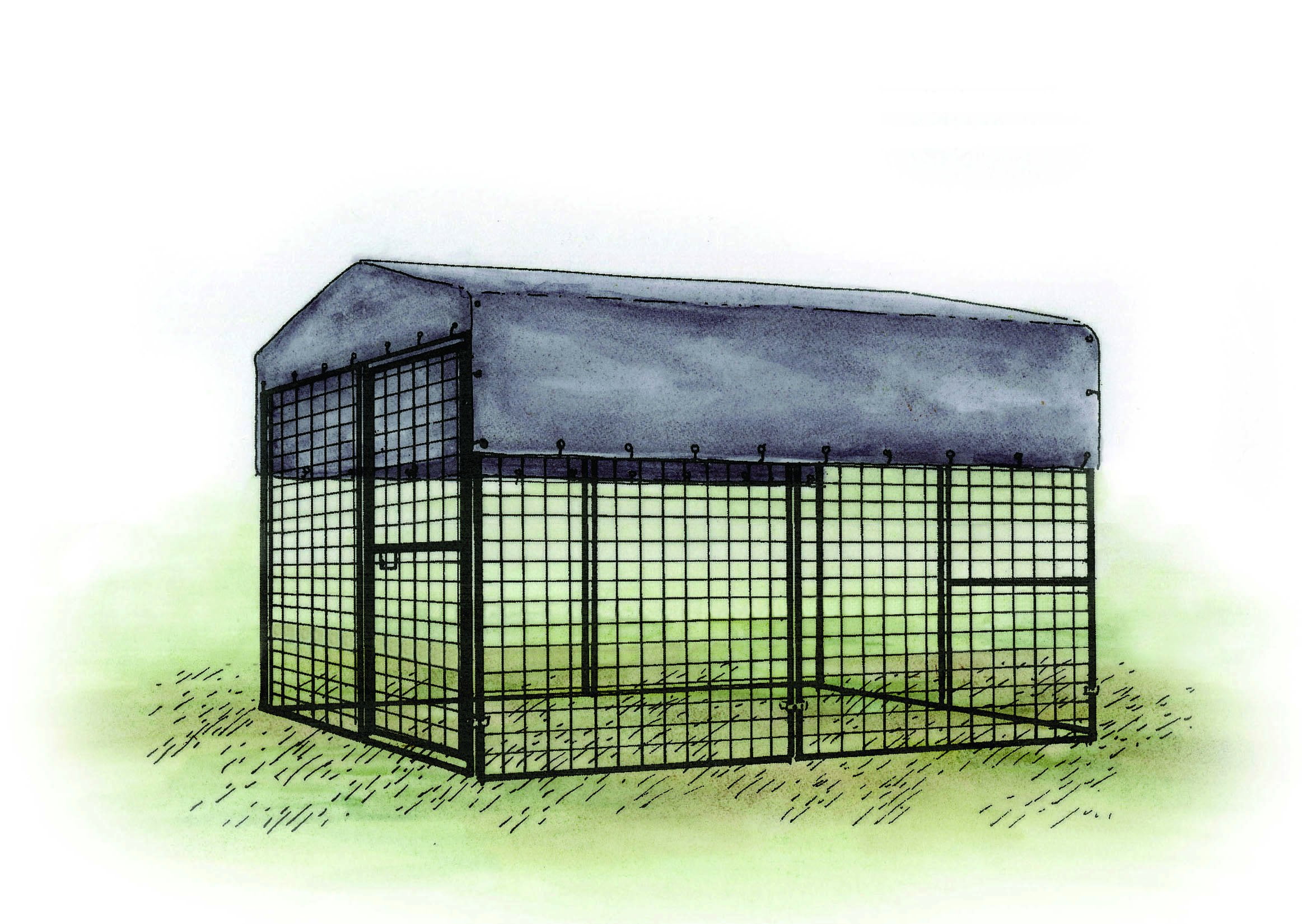 OverEZ Chicken Coops Tarp for Regular 8 ft. Chicken Run (7'W x 8'L x 4