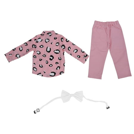 

Boys Gentleman Outfit Suits Set Pink Baby Boys Suits Set Fashionable Cute Elegant Appearance For Spring Autumn For Daily Wear Pink