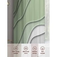 thumbnail image 6 of Sheer Curtains 84 inches Long 2 Panels Set Sage Green Vintage Gradient Light Filtering Sheer Drapes Rod Pocket Window Curtains for Living Room/Bedroom, Minimalist Modern Stripes Grey, 6 of 8