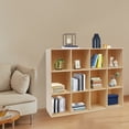 thumbnail image 5 of 12 Grid Log Color Solid Wood Lattice Cabinet 120x30x90cm Deepened Storage Shelf Floor-to-wall Shelf, 5 of 10