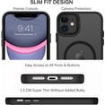 thumbnail image 2 of iPhone 11 Phone Case, iPhone 11 Case [Compatible with MagSafe][Car Mount Supported] Magnetic Translucent Matte Smooth Slim Thin Shockproof Protective Cover for iPhone 11 6.1, 2 of 18