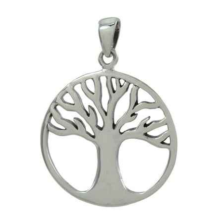 Cutout Tree of Life Sterling Silver Pendant