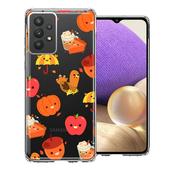 MUNDAZE For Samsung Galaxy A32 Thanksgiving Autumn Fall Design Double Layer Phone Case Cover