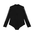 thumbnail image 4 of TiaoBug Kids Boys Shiny Rhinestone Latin Ballet Dance Gymnastics Leotard Long Sleeve Bodysuit Black 16, 4 of 5
