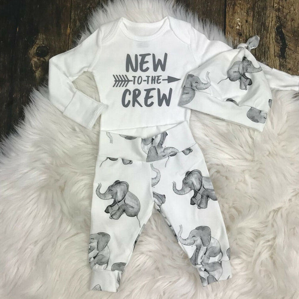 baby girl clothes with elephants on them