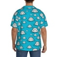 thumbnail image 3 of Rateoe Hippo In Water Head Pattern Men's Short Sleeve Classic Shirt, Casual Short-Sleeved Shirt, Lightweight Summer Shirt, Cuban Collar Shirt,Button-Front Shirt-3X-Large, 3 of 5