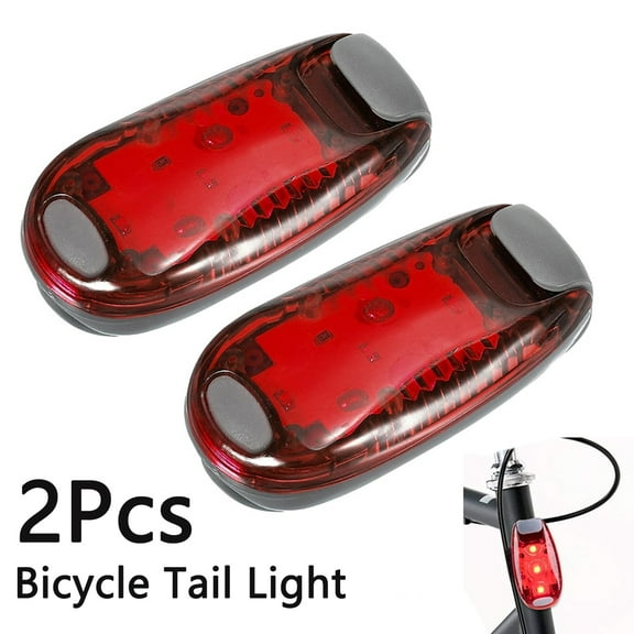 2Pcs Bicycle Tail Light Led Night Running Light Waterproof Outdoor Sports Running Warning Light With Clip Buckle Helmet Light Backpack Light