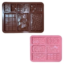 ACDANC 2Packs Chocolate Moulds Silicone Candy Molds,-Cavity Small Break Apart Chocolate Non-Stick Reusable DIY Baking Candy Protein&Energy Bar Moulds