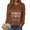 Brown, variant on Women's Oversized Ugly Christmas Sweatshirt Xmas Glass Print Graphic Vacation Tunic Sweater Shirt Christmas Graphic Pullover Top (Hot Pink, L)
