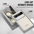 thumbnail image 6 of for Google Pixel Fold 5G Case,Slim Thin Lightweight Hidden Bracket Stand Electroplated Frame Shockproof Protective Phone Case with Hinge Protection for Google Pixel Fold 5G 2023 (Silver), 6 of 14