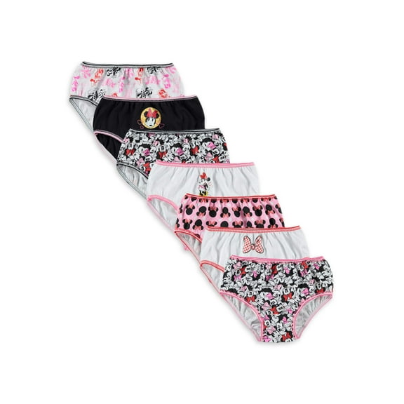 Disney Minnie Mouse, Girls Underwear, 7 Pack Panties (Little Girls & Big Girls)