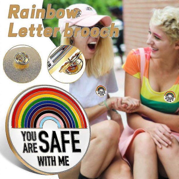 Rainbow Pins, Round Rainbow Pride Brooch, Lgbtq Badge Lapel Pins, Gay Pride Pin Brooch For Clothing Scarves Suit