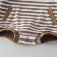 thumbnail image 6 of StSilkitty Infant Boys Girls Striped Bodysuit Long Sleeve Crewneck Romper Cotton Lightweight Casual Jumpsuit, 6 of 8
