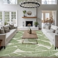 thumbnail image 3 of 6'x9' Area Rugs, Green Palm Leaf Indoor Outdoor Area Rug for Living Room Bedroom, Tropical Botanical Summer Washable Bathroom Rugs Kitchen Floor Carpet Mats Home Decor Aesthetic, 3 of 8