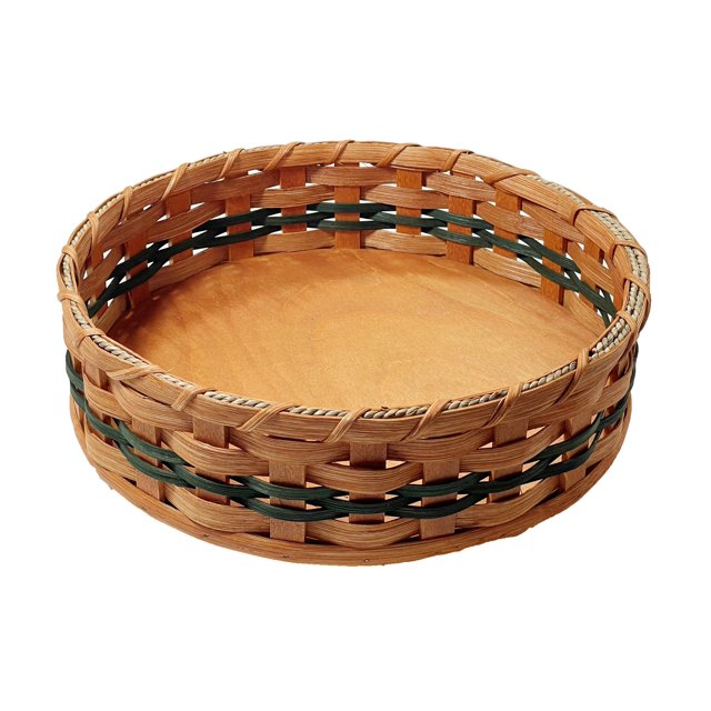 Amish Baskets & Beyond 12" Oak Lazy Susan Storage Basket