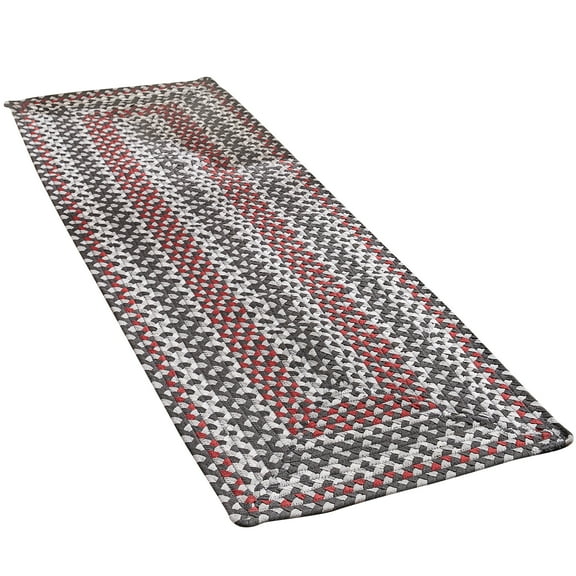Park Designs Limestone Braided Black Rectangle Indoor Rug Runner 24" x 72"