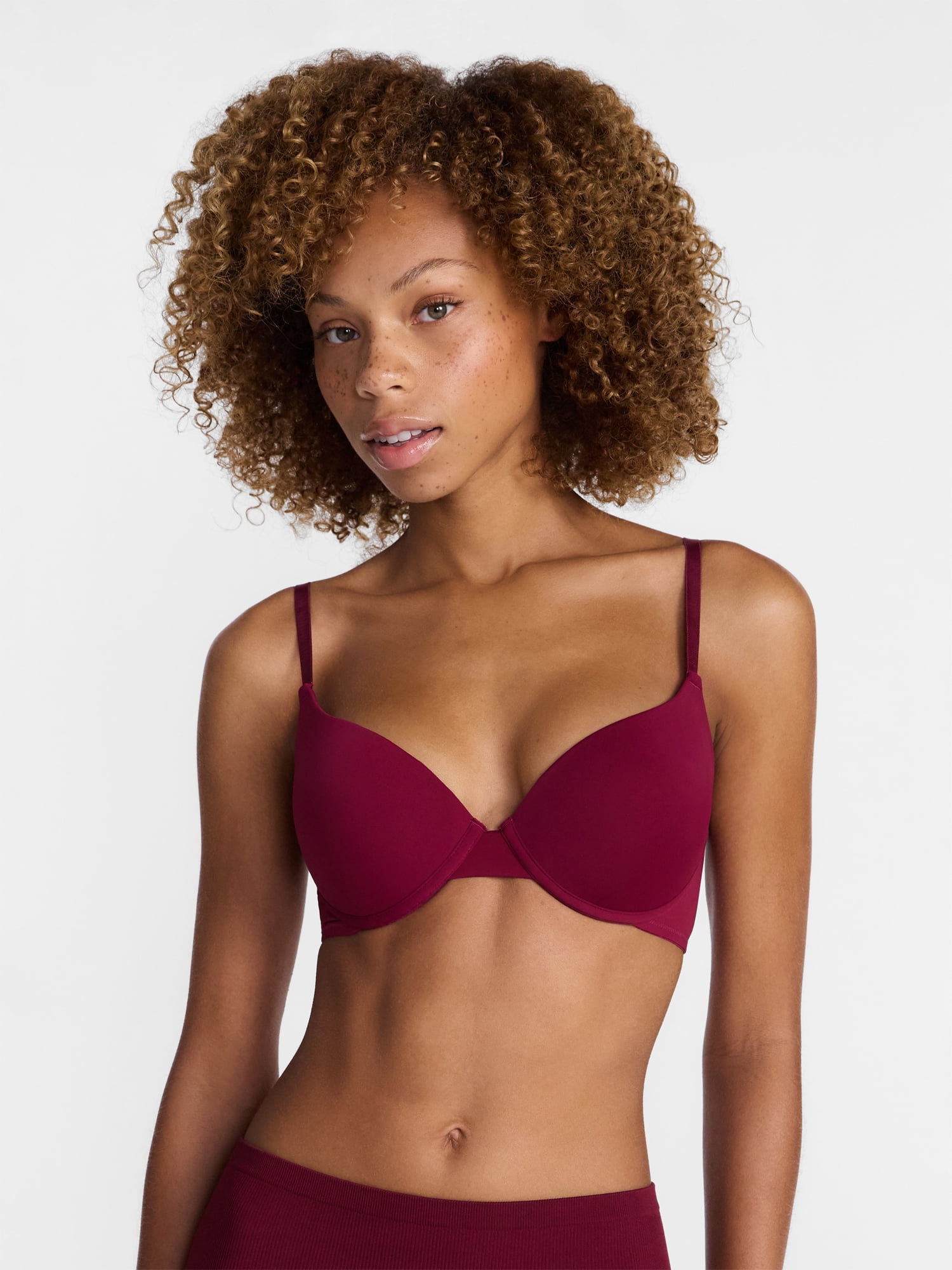 No Boundaries Women’s Smooth Micro Push Up Bra, Sizes 34AA-42DD