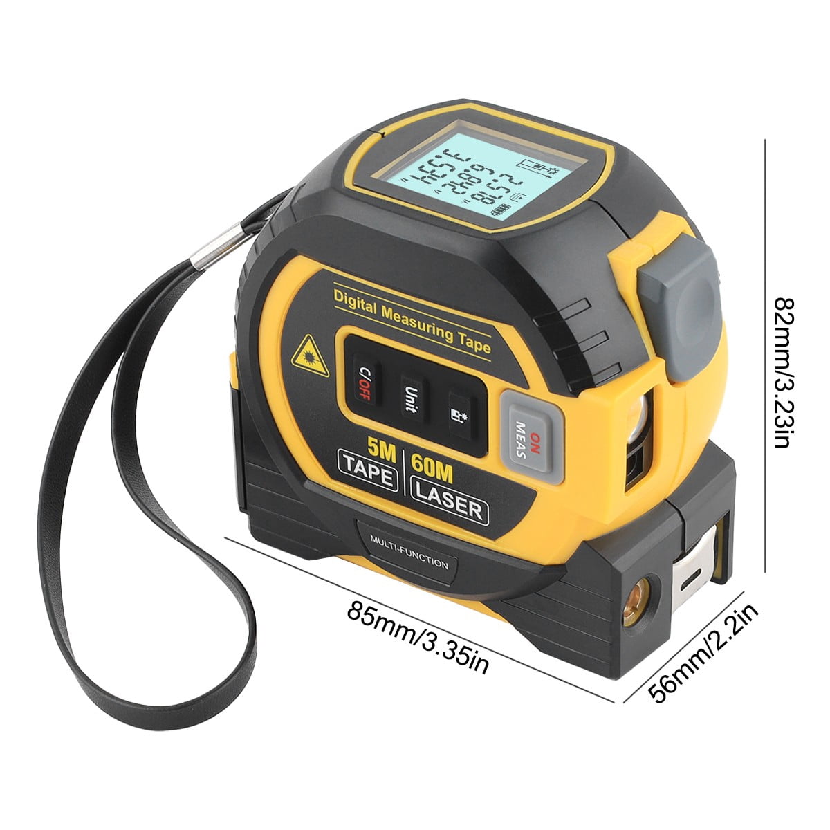 3 In 1 Laser Tape Measure Digital Tape Measure High Precision Laser Rangefinder