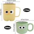 thumbnail image 2 of 4 Pcs Cute Cartoon Bathroom Tumbler Cups, Plastic Household Drinking Cups, Dishwasher Safe Water Mugs for Kids Couples Friends Gift (4 Large), 2 of 10