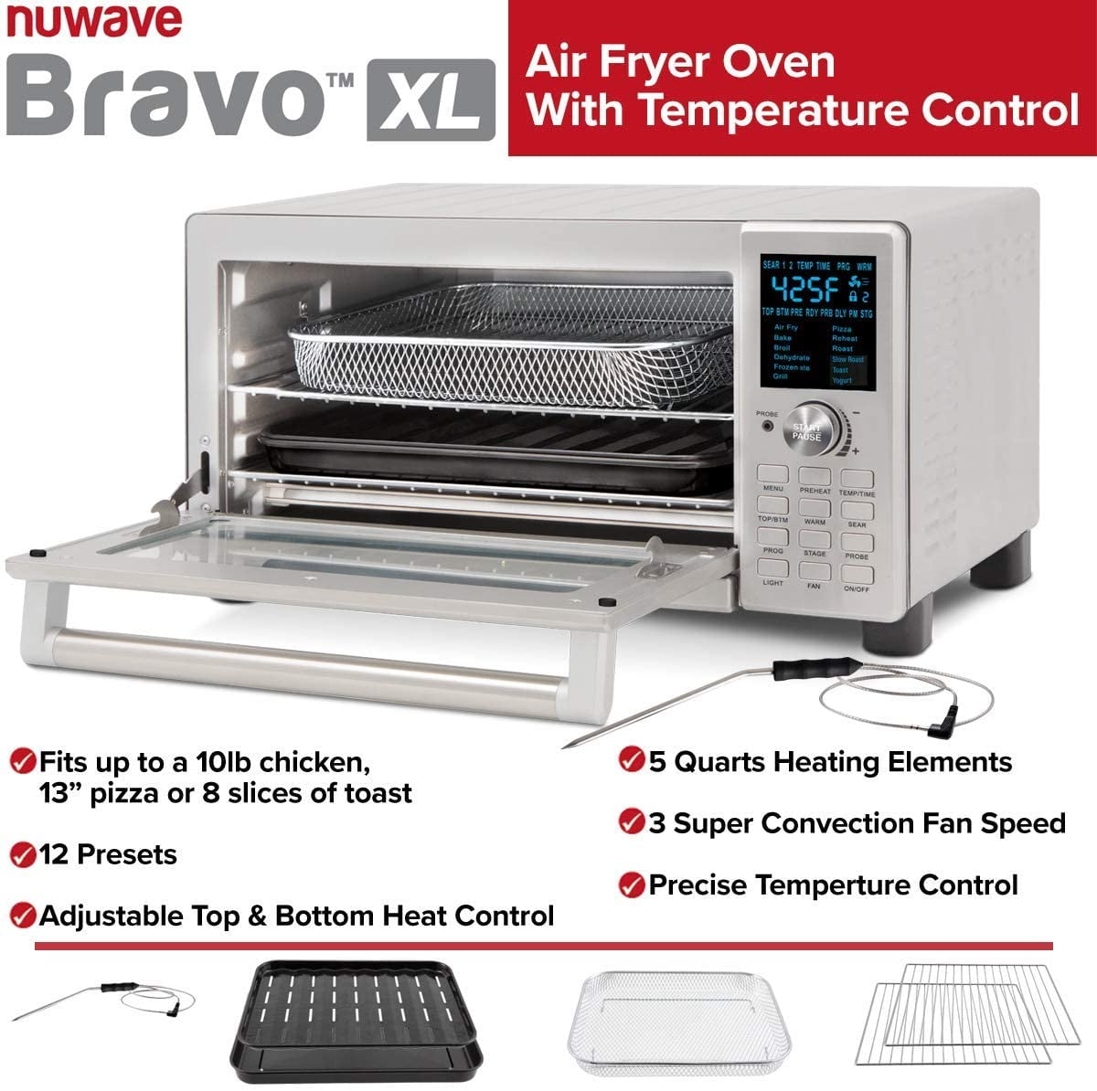 nuwave bravo xl vs power air fryer 360