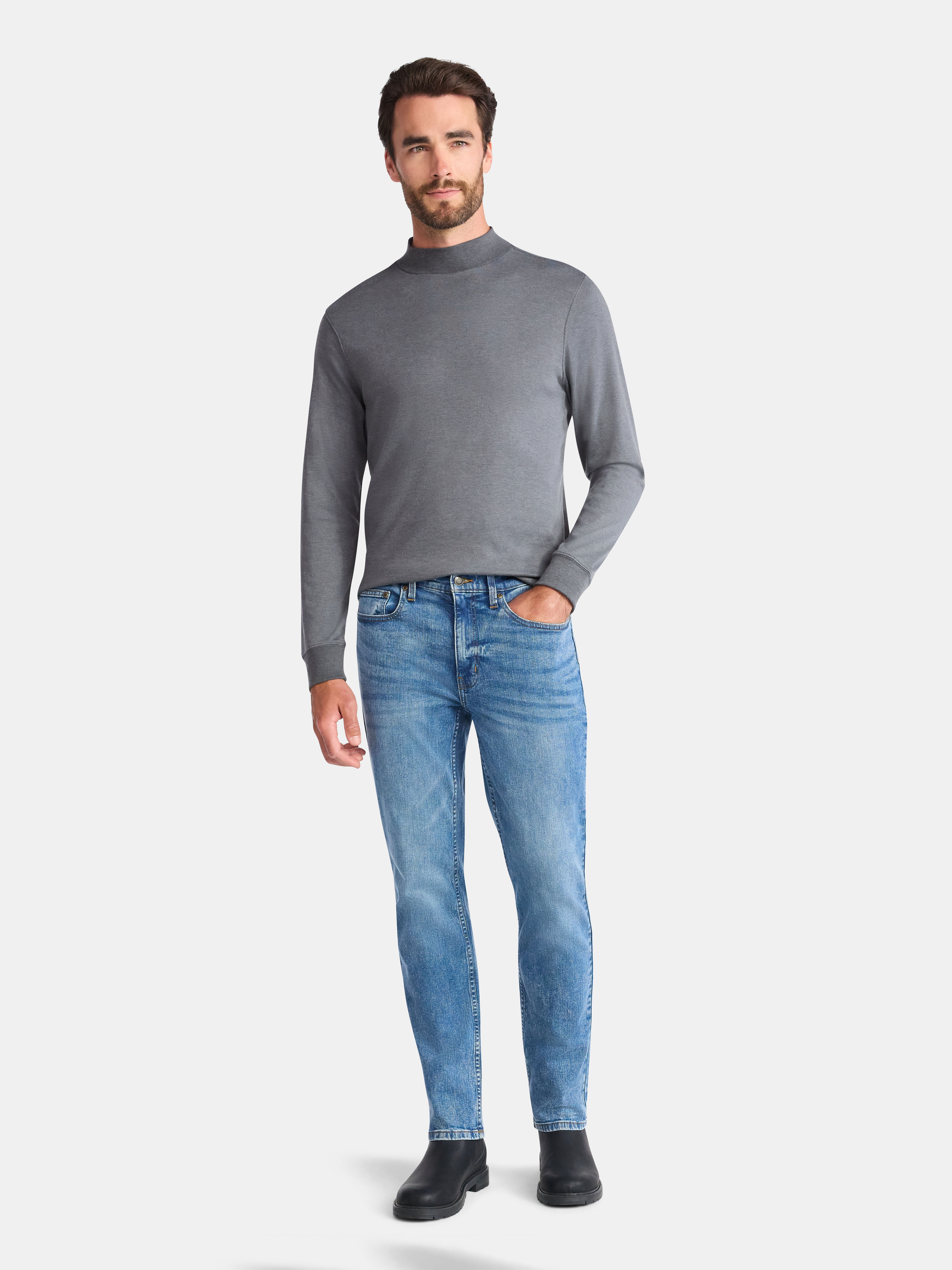 George Men's & Big Men's Classic Fit Straight Leg Jeans, Sizes 29-56