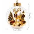 thumbnail image 3 of Christmas Light Up Story Ball Ornament, 3.94 Inch Glowing Mini Holiday Scene Tree Hanging Decoration With Warm Light For Festive Home Christmas Party Decoration,F, 3 of 8