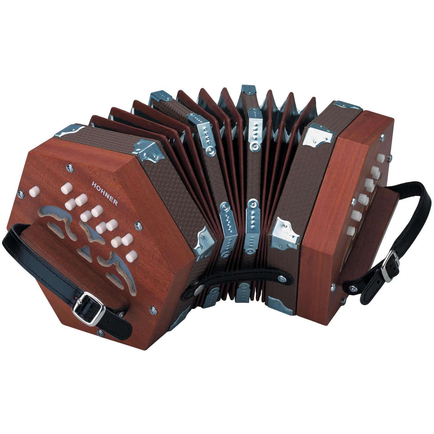 ammoon Concertina Accordion 20-Button 40-Reed Anglo Style with Carrying Bag
