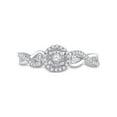 thumbnail image 2 of FB Jewels Sterling Silver Womens Round Diamond Halo Promise Ring 1/5 Cttw, 2 of 4