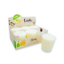 White Chocolate Mint Soy Votive Candles - Scented with Natural Fragrance Oils - 6 White Natural Votive Candle Refills - Bakery & Food Collection