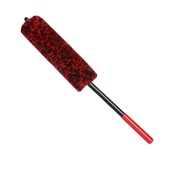 Kenally Cepillo para detalles de neumáticos Antideslizante Limpiador de llantas de automóvil con mango largo Herramienta de limpieza de llantas de Automoción decorativa y accesorios No.2 Kenally VI009563-02