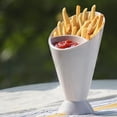 thumbnail image 6 of opvise French Fries Shelf Holder Assorted Sauce Chips Snack Cone Dip Cup Tableware White, 6 of 8