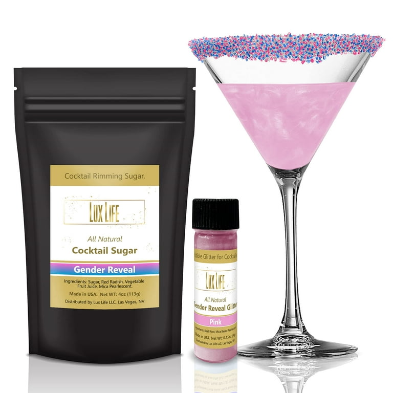 Baby Pink Gender Reveal Edible Drink Glitter