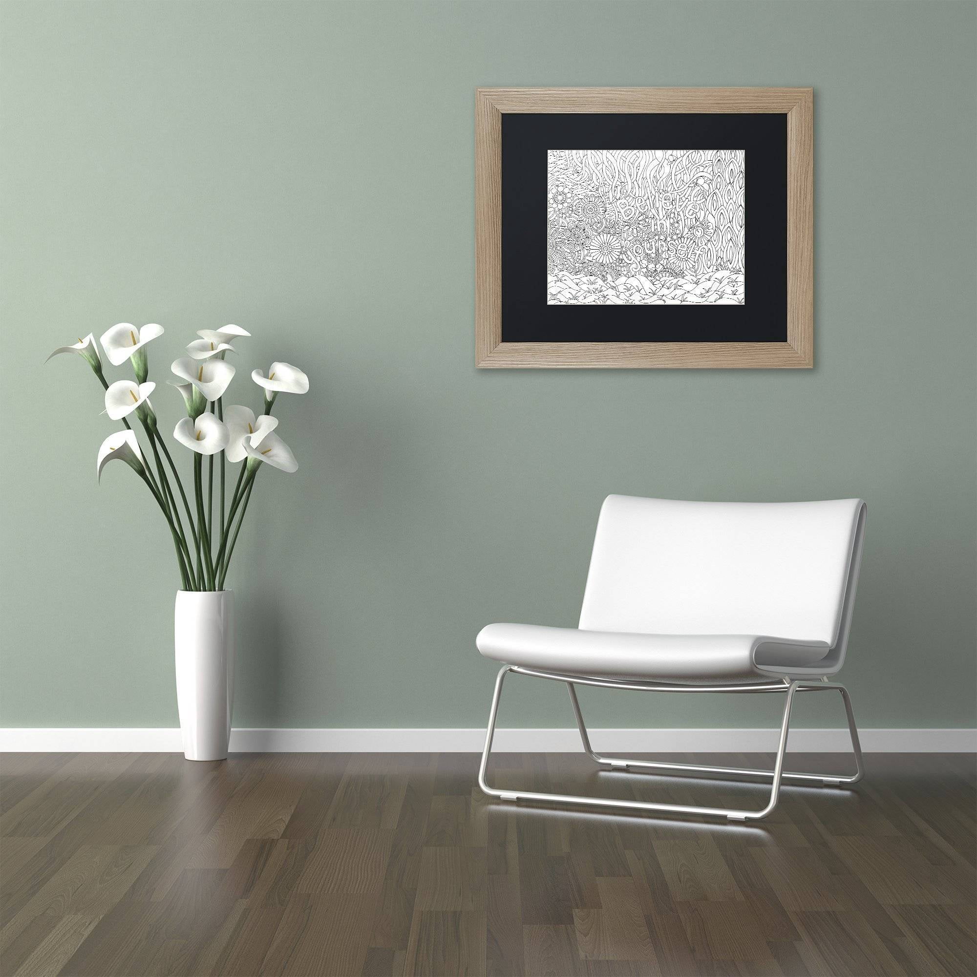 Trademark Fine Art "Mixed Coloring Book 42" Canvas Art by Kathy G. Ahrens, Black Matte, Birch Frame