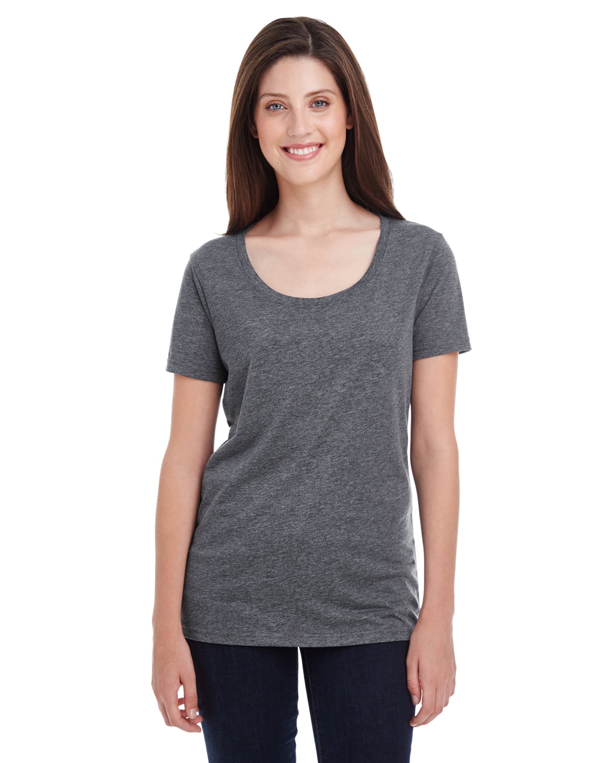 Womens Sheer Scoop Neck T-Shirt - Walmart.com