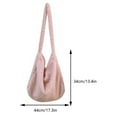 thumbnail image 4 of Bolso de mano mullido para mujer, bolso de hombro peludo bonito, bolso de viaje holgado y suave, 4 of 6