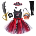 thumbnail image 2 of Disfraces de pirata esqueleto para niños, vestido de tutú de fantasía, ropa de Cosplay, disfraz de fiesta de Carnaval de Halloween, 2 of 5