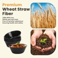 thumbnail image 5 of Homienly 6-Pack 50 oz Wheat Straw Bowls, Lightweight & Unbreakable, Microwave & Dishwasher Safe, Black, 5 of 9