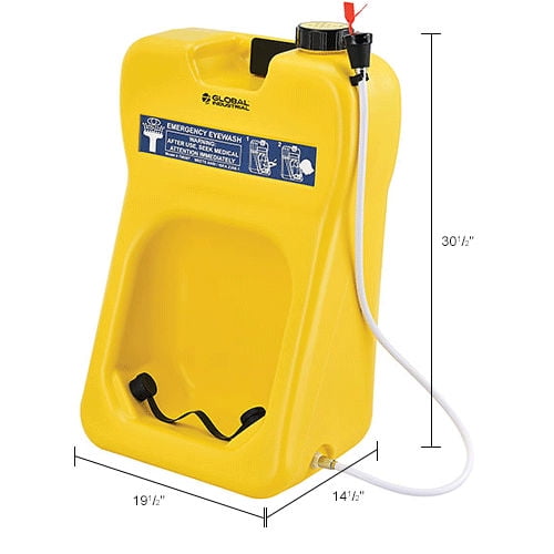Global Industrial Gravity Fed Portable Eyewash Station 20 Gallon