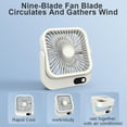 thumbnail image 5 of Magnetic Cruise Ship Fan, 5000mAh Battery Operated Portable Fan with 5 Speeds, Magnetically Sticks on Cabin Ceilings and Walls,desk fan- White, 5 of 6
