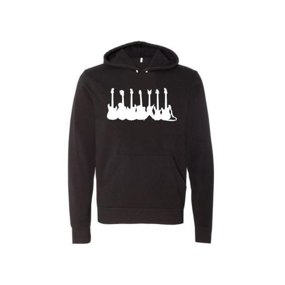 Guitarist Apparel, Unisex Hoodie, Guitars, Gift For Guitar Player, Musician Hoodie, Gift For Musician, Guitar Player, Music Apparel, Hoodie, Black, LARGE