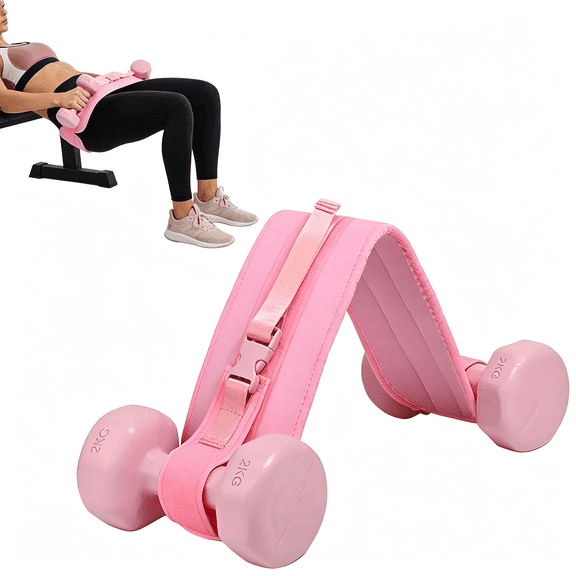 XIBUFE Hip Thrust Belt for Dumbbells, Wide Padded Support for Home Workouts, Adjustable Strap for Squats and Glute Bridges, Pink Training Belt for Fitness Enthusiasts and Gym Trainers